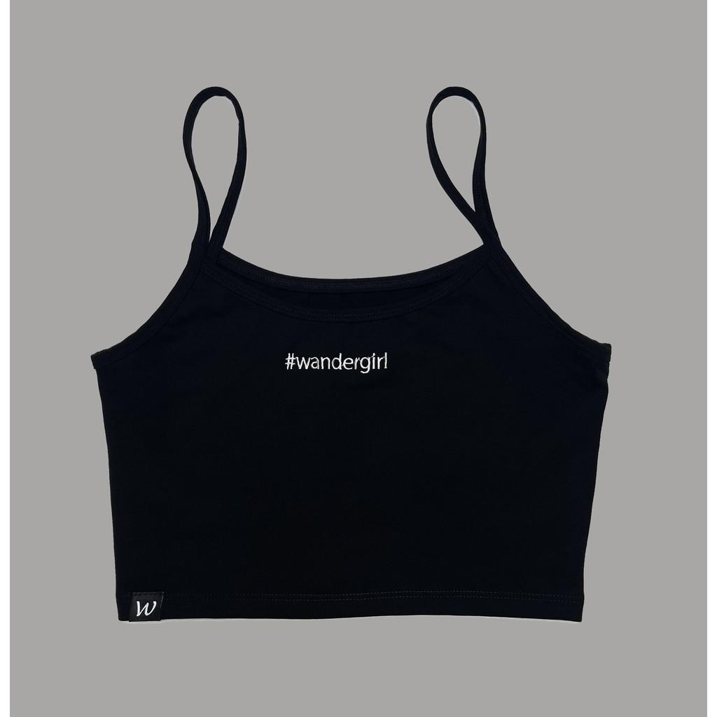 Áo croptop 2 dây thêu Wandergirl 2 màu