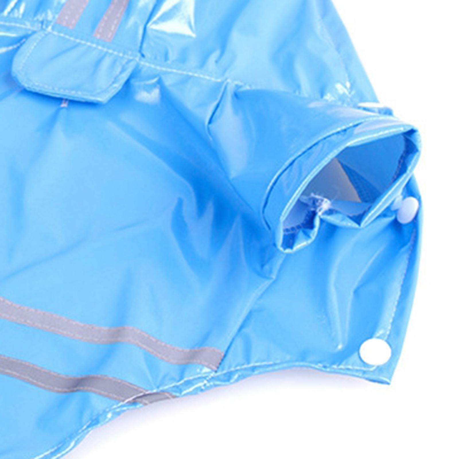 Dog Raincoat with Hood Doggie Reflective Jacket Waterproof S- XL