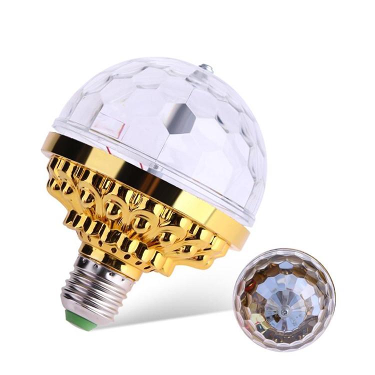 Đèn Led Xoay Vũ Trường 7 Màu Có Cảm Biến Nháy Theo Nhạc