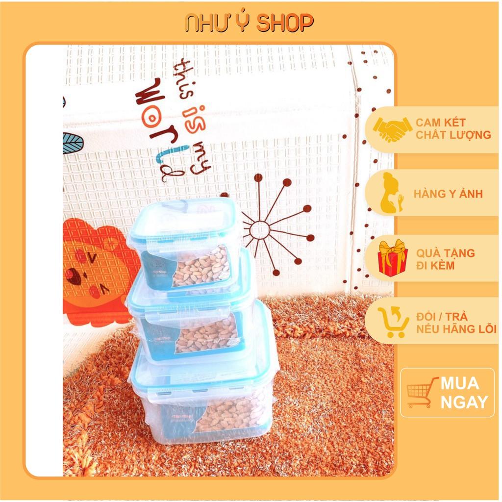 Bộ 3 HỘP CHỮ NHẬT NHỰA ĐỰNG THỰC PHẨM VIỆT NHẬT 6535
