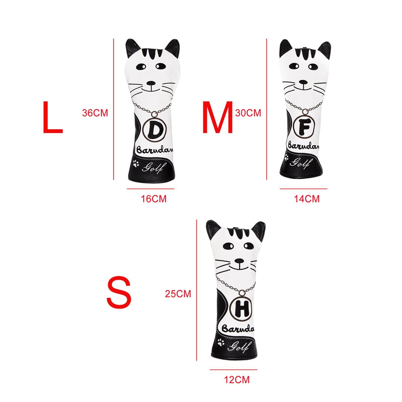 3Pcs/Set Golf Club Head Covers Waterproof Leather with No. Tags Golf Woods Headcovers