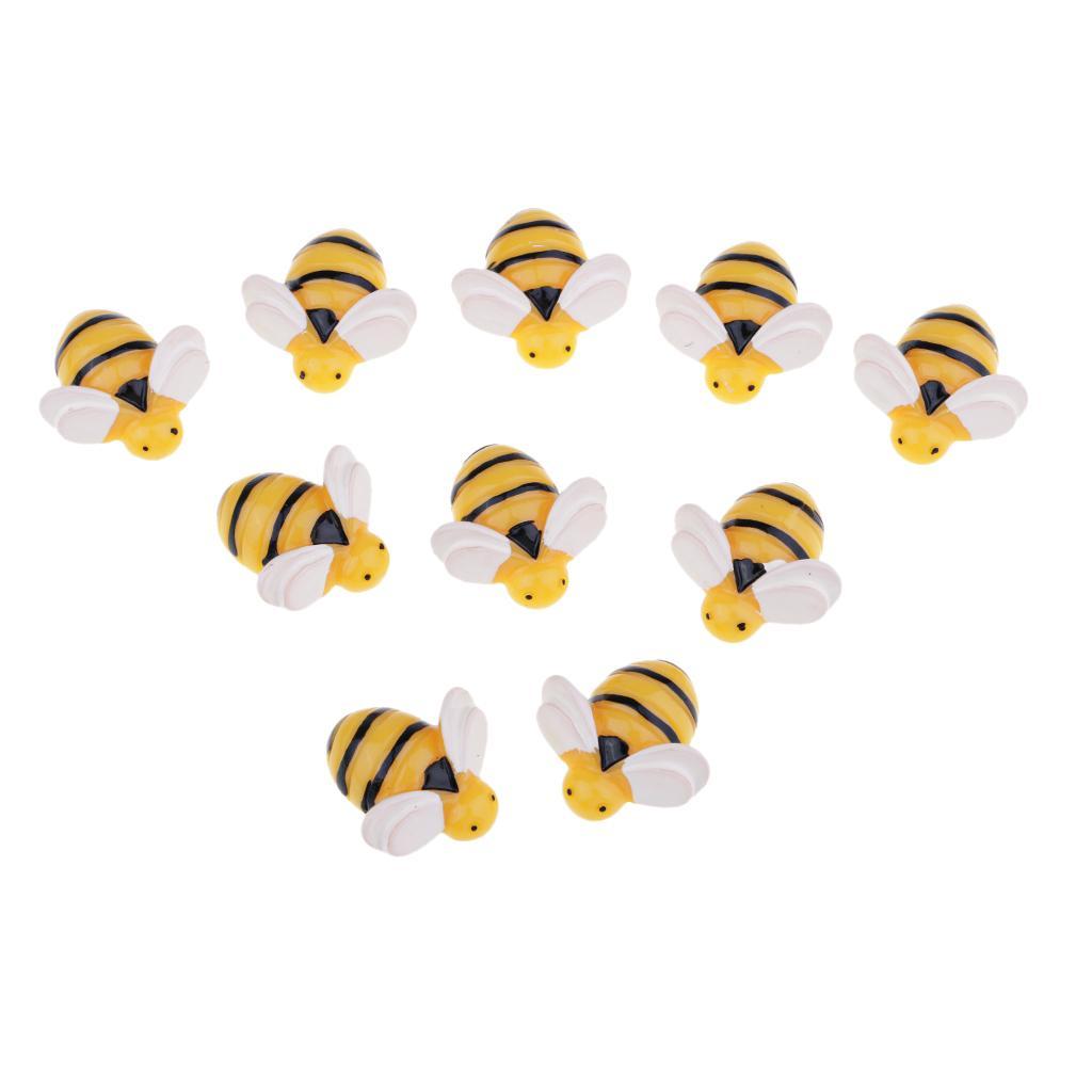 10-20pack 10 Pieces Bee Shape Resin Flatback Embellishment DIY Phone Case