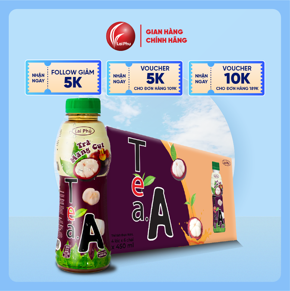 Trà Măng Cụt Tea A Chai 450ml - Thùng 24 Chai