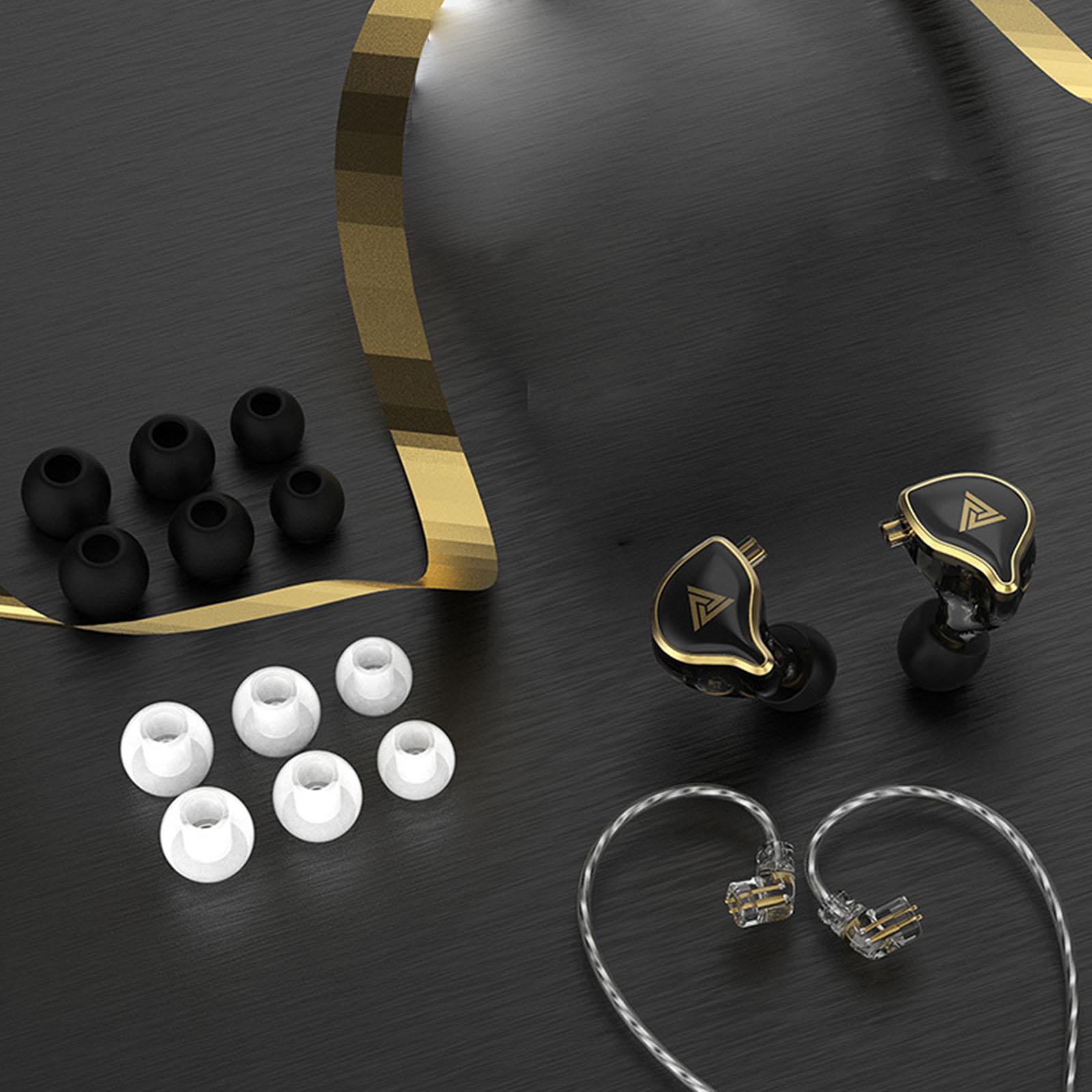 Dynamic Earphone with Mic 10mm Monitor Comfortable Headset for DJ Black
