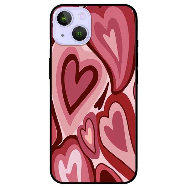 Ốp lưng dành cho Iphone 13 Mini - Iphone 13 - Iphone 13 Pro -  Iphone 13 Pro Max - Tim Viền Đỏ