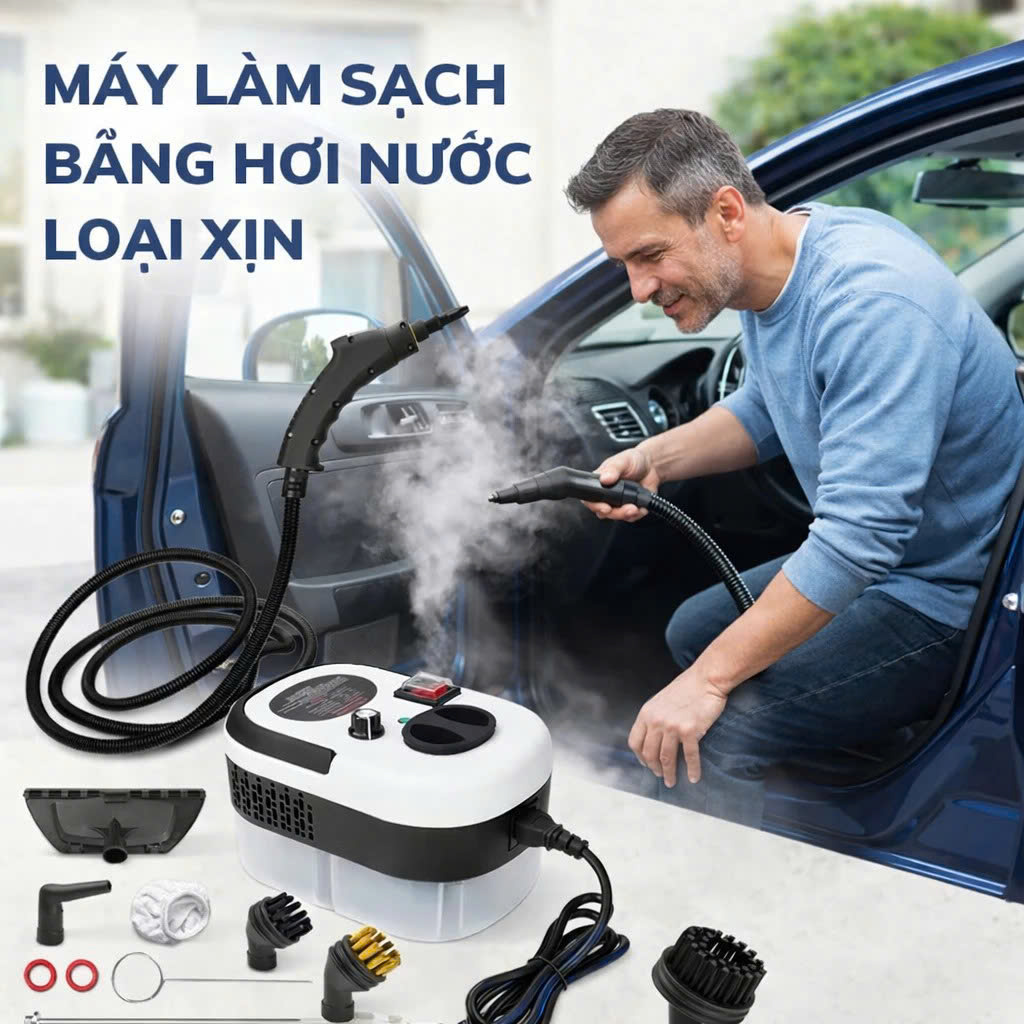 Máy vệ sinh động cơ ô tô - nhà bếp , bàn ghế ,Thiết kế nhỏ gọn Kèm Phụ Kiện Dễ sử dụng