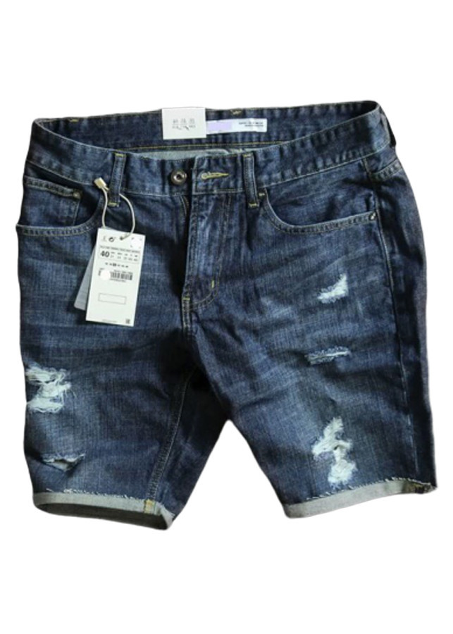 QUẦN SHORT JEAN NAM WASH RÁCH THỜI TRANG CAO CẤP