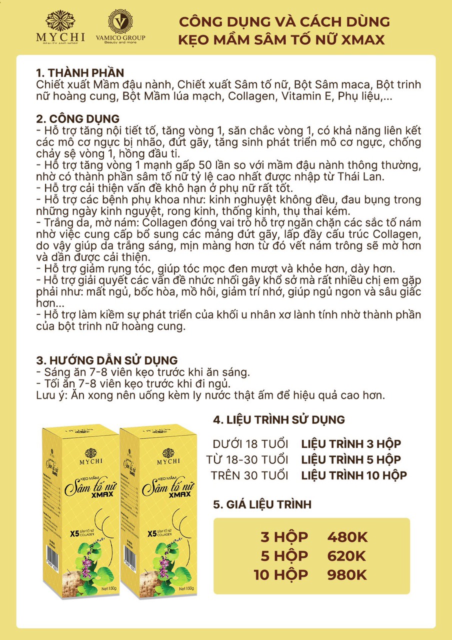 10h kẹo mầm sâm tố nữ xmax Mychi