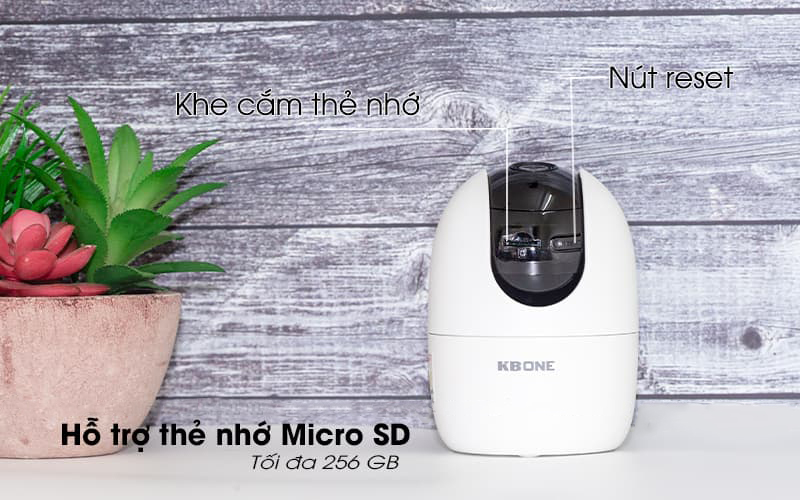 Camera wifi ip KBONE KN-H21PA Full HD 1080P xoay 360 độ đàm thoại 2 chiều , đèn hồng ngoại ban đêm , hỗ trợ sử dụng thẻ nhớ lên tới 256G