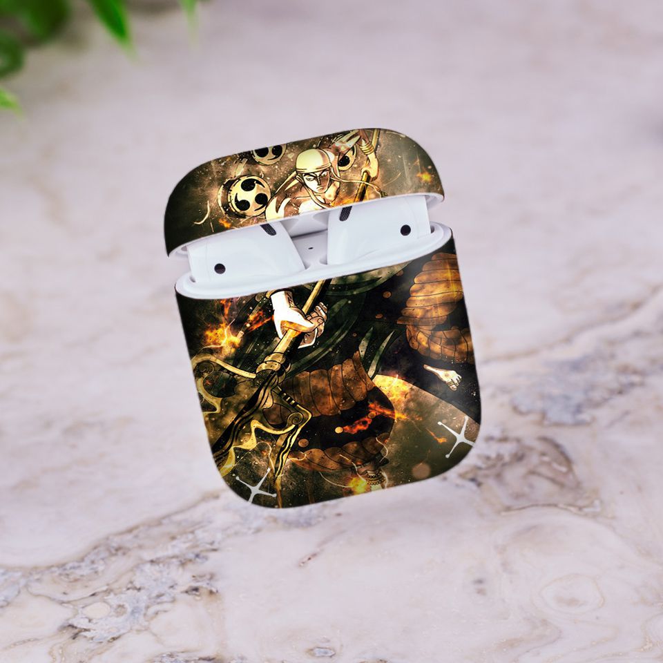 Miếng dán skin chống bẩn cho tai nghe AirPods in hình One Piece - OPi003 (bản không dây 1 và 2)