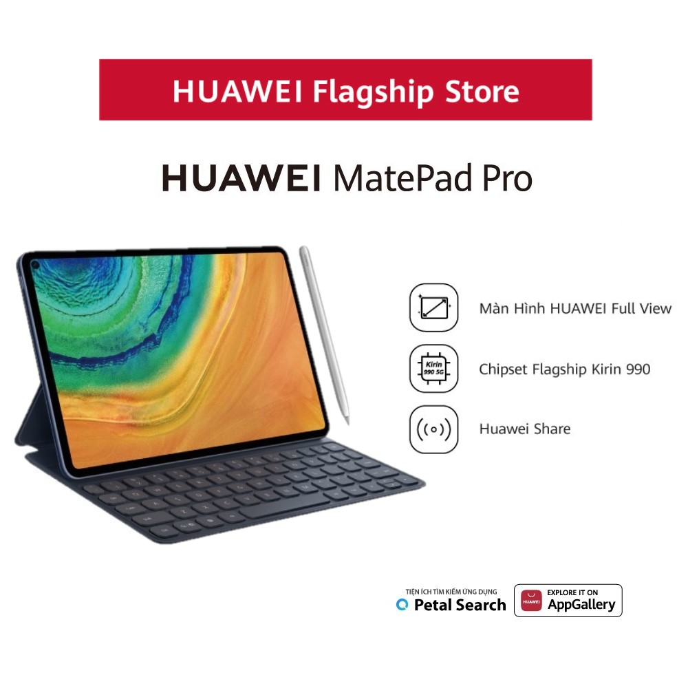 Máy Tính Bảng Huawei Matepad Pro | Màn Hình HUAWEI FullView | Chipset Kirin 990 Flagship | HUAWEI Share | Hàng Chính Hãng