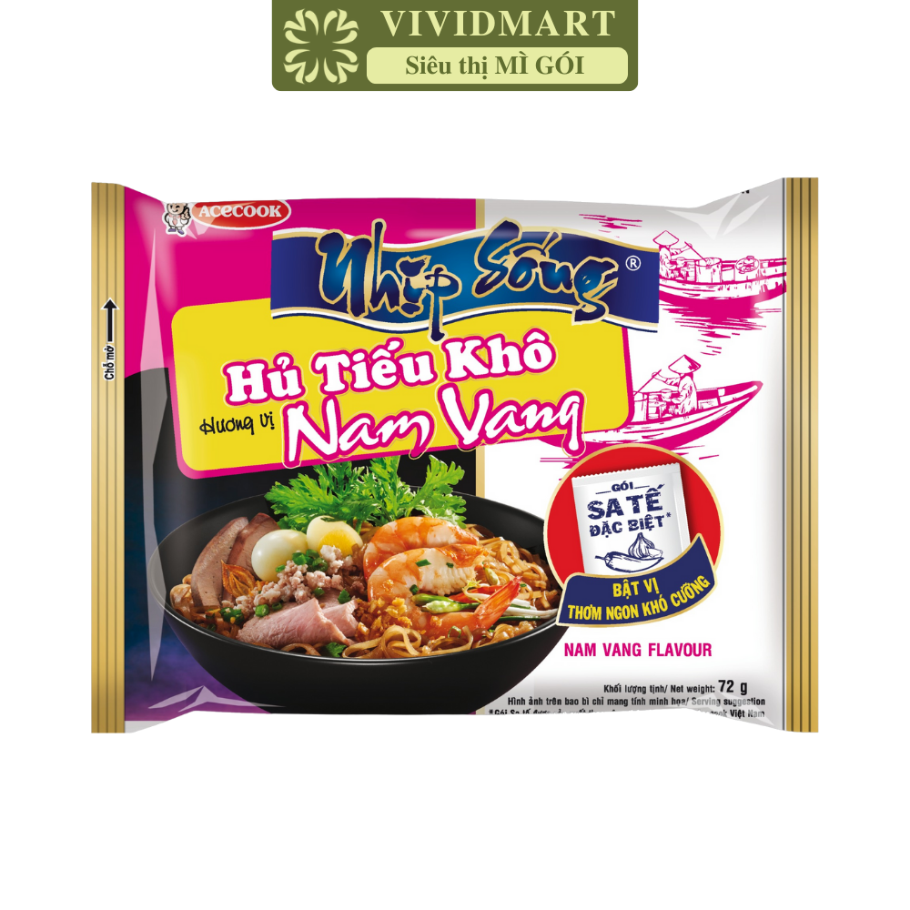 ACECOOK - Hủ tiếu khô Nhịp Sống Nam vang, Hủ tíu nam vang khô Nhịp Sống, Hủ tiếu Nhịp Sống Acecook (71g/gói)