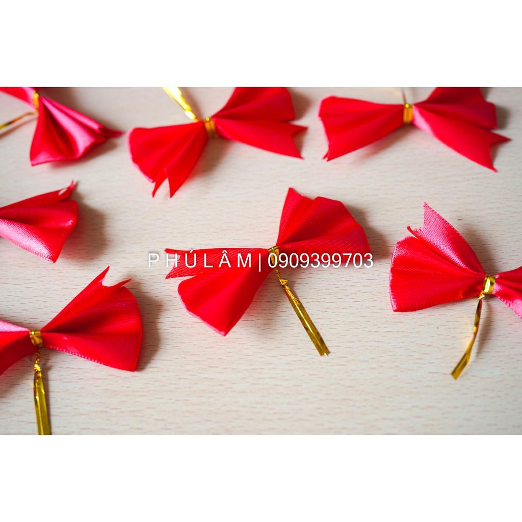 NOEL - BỊCH 10 CÁI / 12 CÁI NƠ TREO TRANG TRÍ NOEL - KT-01 / Nơ Ruy Băng Lụa TD-01