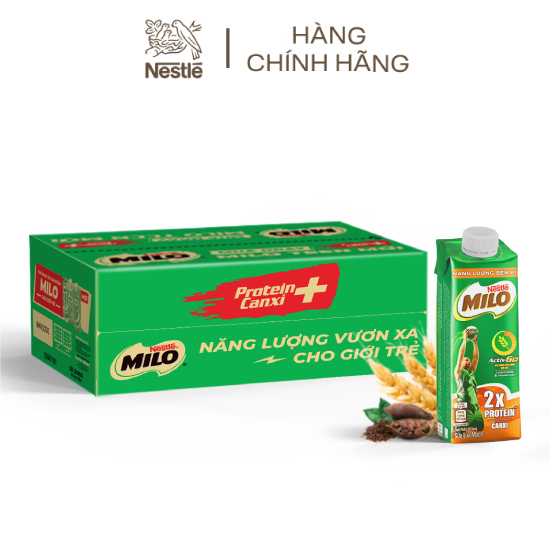 Sữa Lúa Mạch Nestlé MILO Teen Protein Canxi