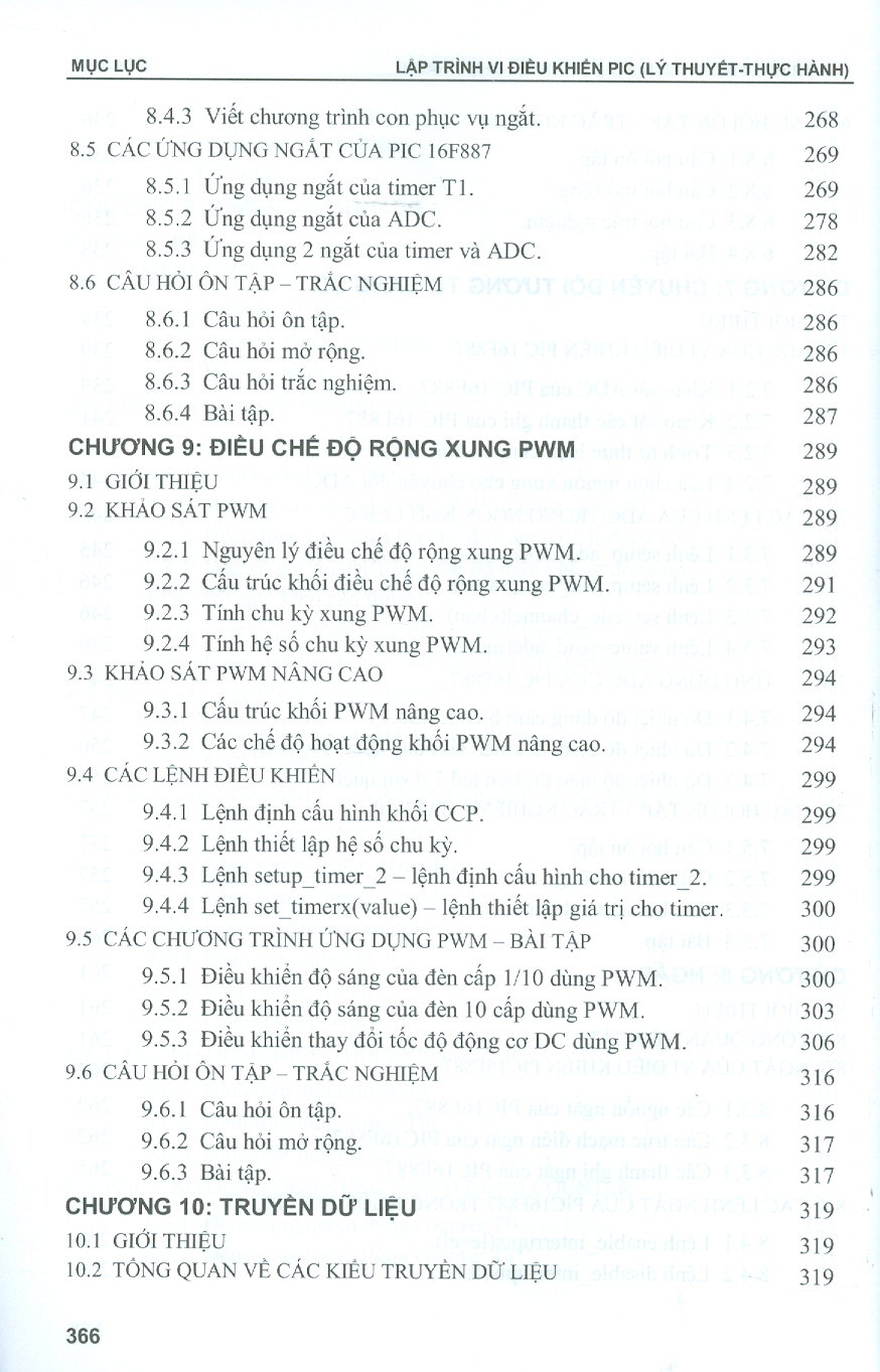 Lập Trình Với Vi Điều Khiển PIC (Lý Thuyết - Thực Hành) (Tài liệu dùng cho các trường Đại học, Cao đẳng chuyên ngành Điện - Điện tử - Cơ điện tử - Viễn thông - Tự động điều khiển - Kỹ thuật máy tính)