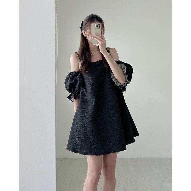VÁY ĐẦM XỐP GẤM TRỄ VAI TAY BỒNG CÚC THÁO RỜI 2 KIỂU TIỂU THƯ LOẠI 1 SIÊU XINH