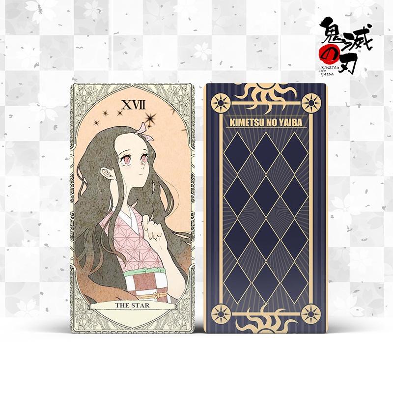 Hộp thẻ bài tarot Genshin Impact Kimetsu no Yaiba in hình Zhongli Yae Ganyu Ayaka Tanjiro Nezuko anime game chibi