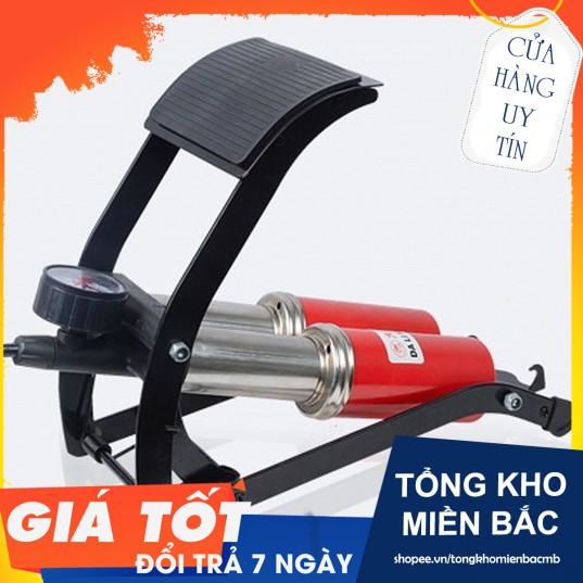 Bơm đạp chân 2 ống CC-100A, bơm ô tô và xe máy