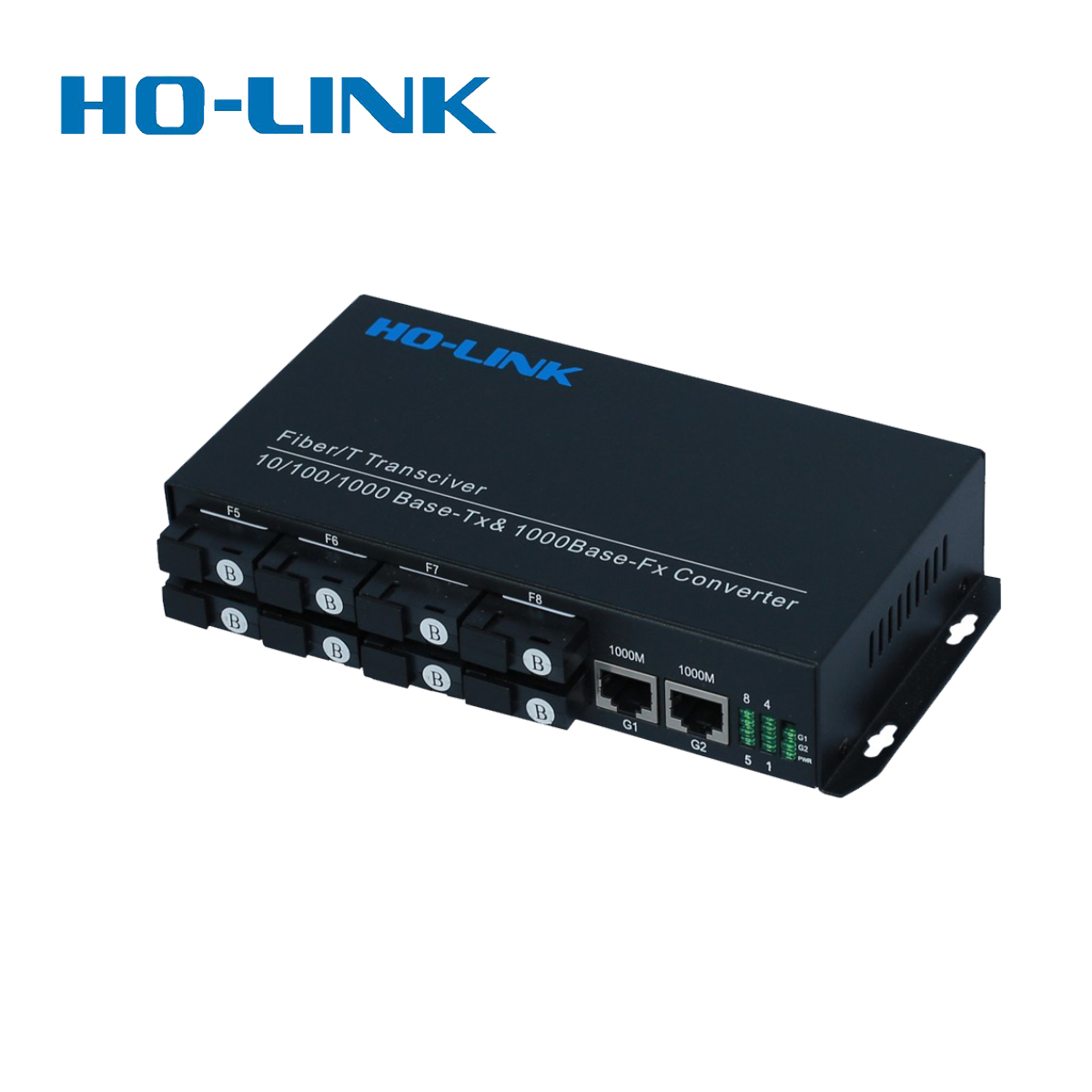 Switch quang 8 port SC 1gigabyte, 2 Cổng LAN Ho-link HL-8FG2E-1000 - Hàng Chính Hãng