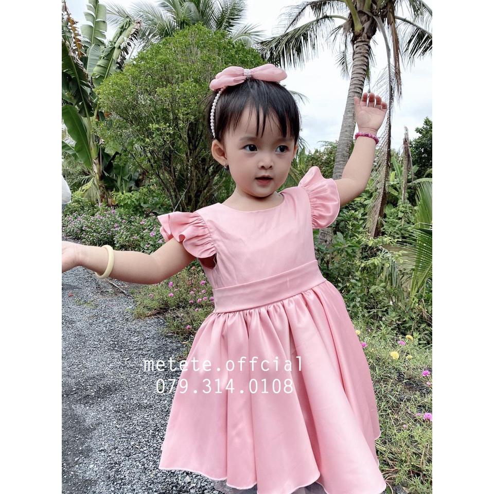 Váy đầm công chúa thiết kế cho bé gái tán lệch mặc hàng ngày siêu mát - Mẹ Tê Tê