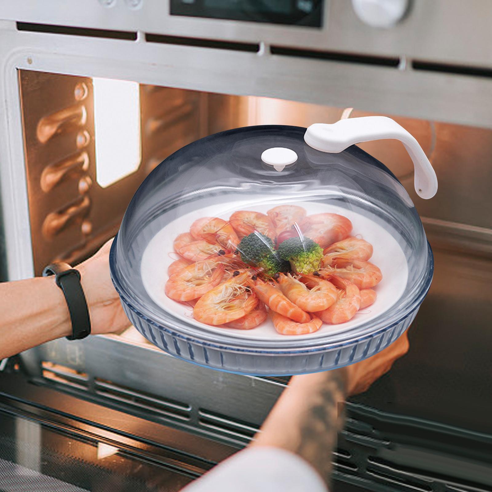 Microwave Splatter Cover with Handle Dia 28.5cm Reusable  Cover