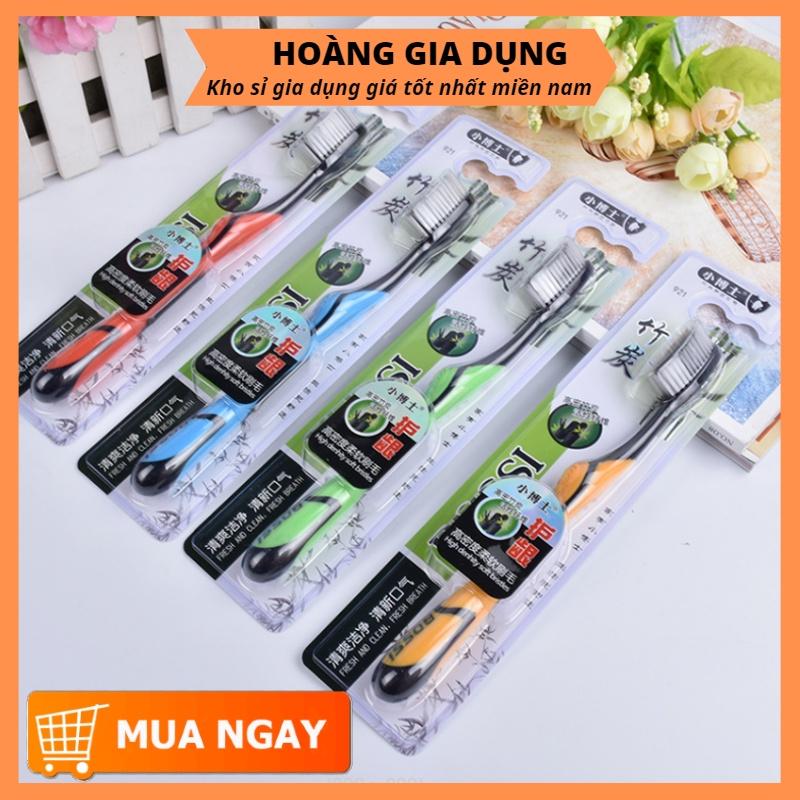 Set 4 Bàn Chải Đánh Răng Vệ Sinh Răng Miệng Than Tre Hoạt Tính Lông Mềm BOSSI H143