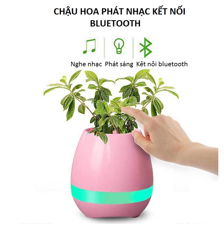 Loa Bluetooth Kiêm Chậu Cây Cảm Ứng Phát Nhạc Trên Lá