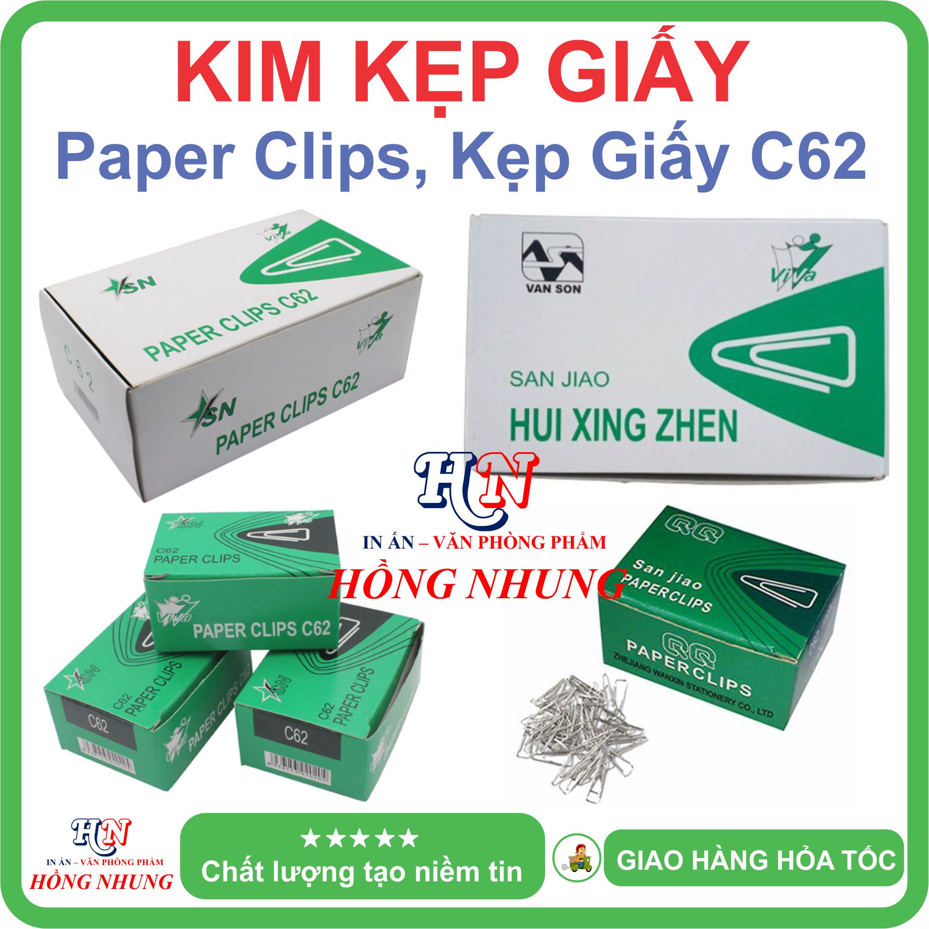 [SÉT] COMBO 2 Hộp Kim Kẹp C62, Loại 100 Cái Kim Kẹp Hình Tam Giác, Giúp Bạn Lưu Trữ Hồ Sơ Tài Liệu