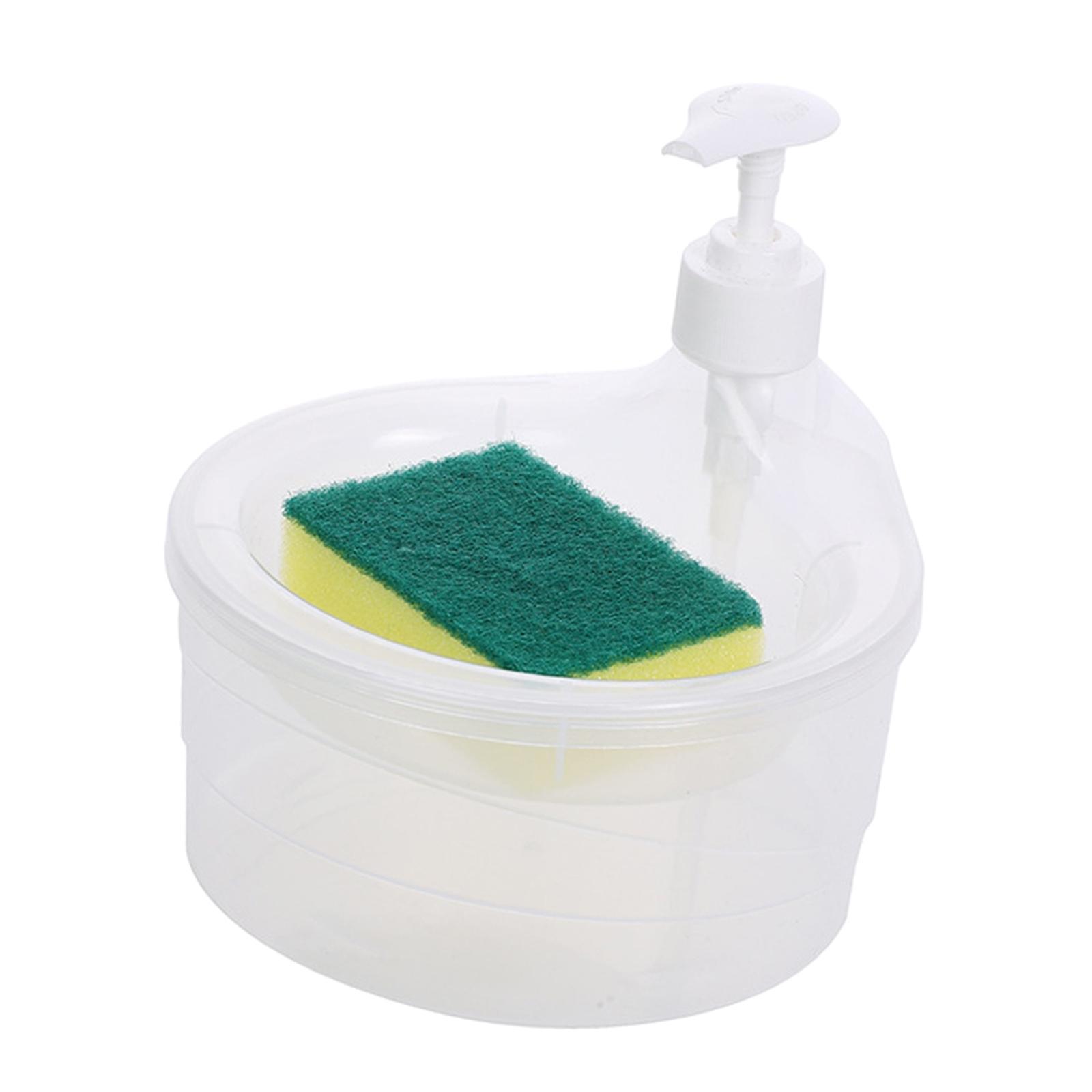 Soap Dispenser and Scrubber Holder Practical Kitchen Soap Dispenser for Home