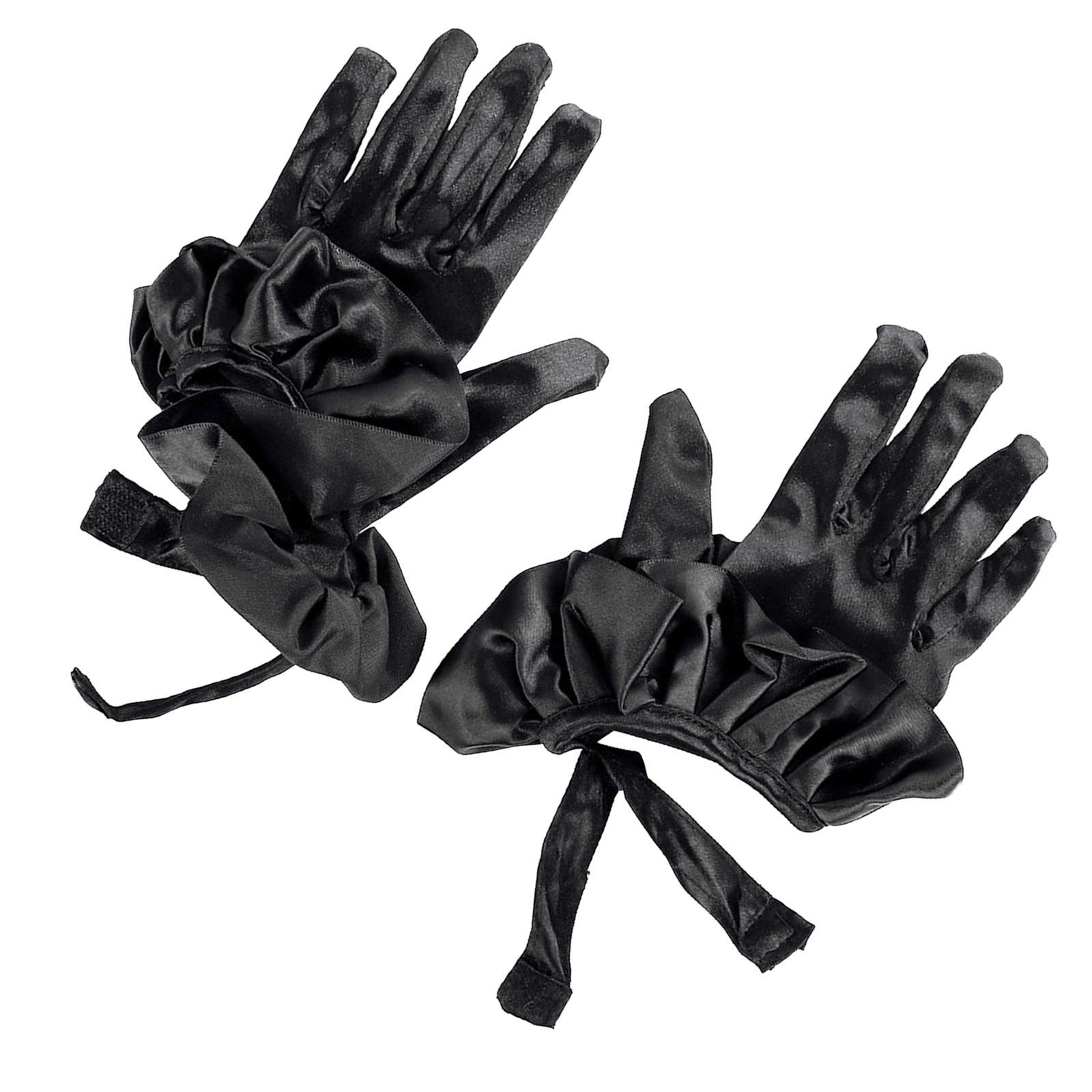 Halloween Gloves Elegant Black Cosplay for Themed Party Masquerade Holidays