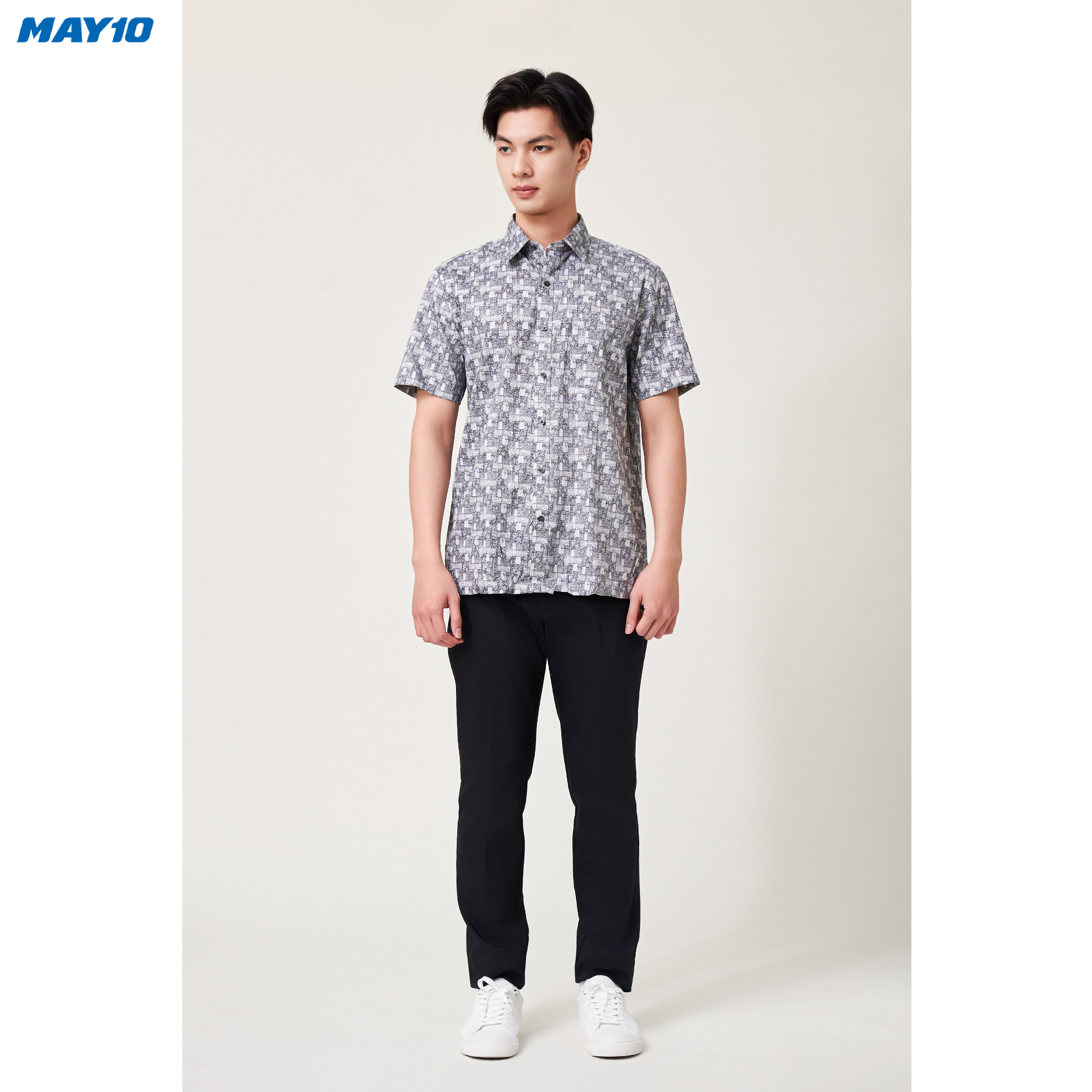 Sơ mi nam cộc tay May 10 form Regular mã 010120003 AH230