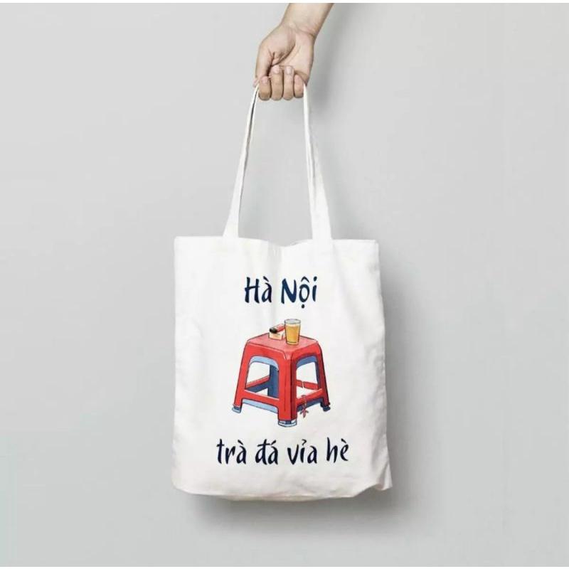 Túi tote vải canvas in hình độc đáo