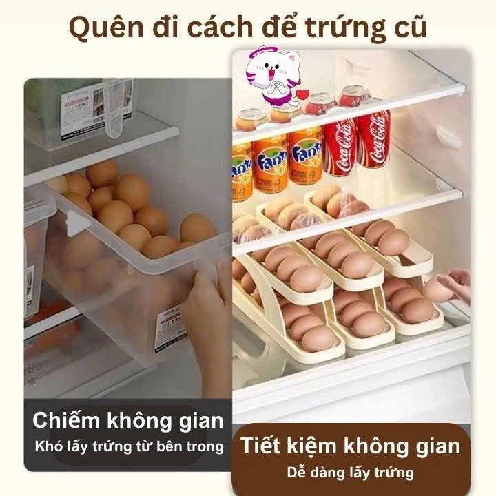 Hộp đựng trứng 15 quả - Khay nhựa đựng trứng gà, vịt để tủ lạnh tiện dụng  - Hàng loại 1 chính hãng