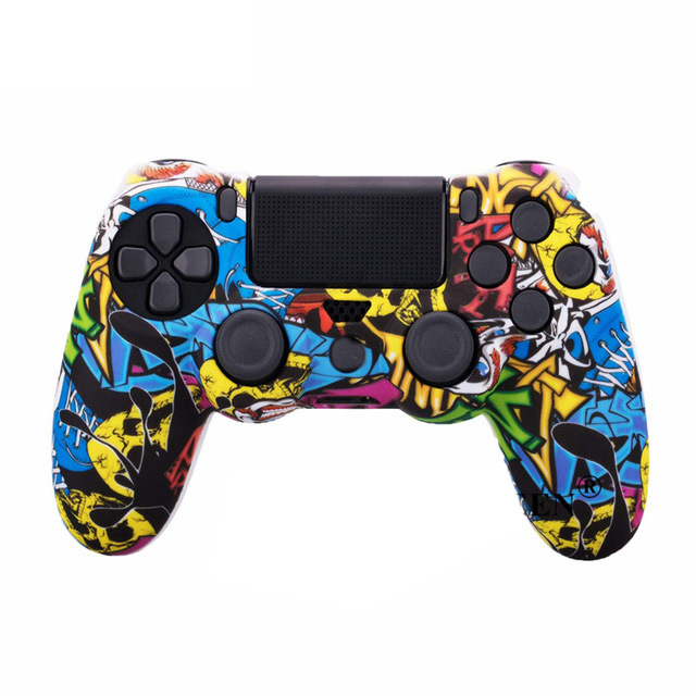 Bao Slicon Tay Cầm PS4 Mẫu Skull Comics Đen - Bọc Bảo Vệ Console Chống Va Đập, Tăng Độ Bám, Hạn Chế Mỏi Tay Khi Chơi Game Lâu