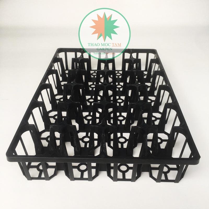 Bộ 10 Khay 24 lỗ 9.0 chuẩn Nhật - Khay ươm cây con, cây giống làm vườn