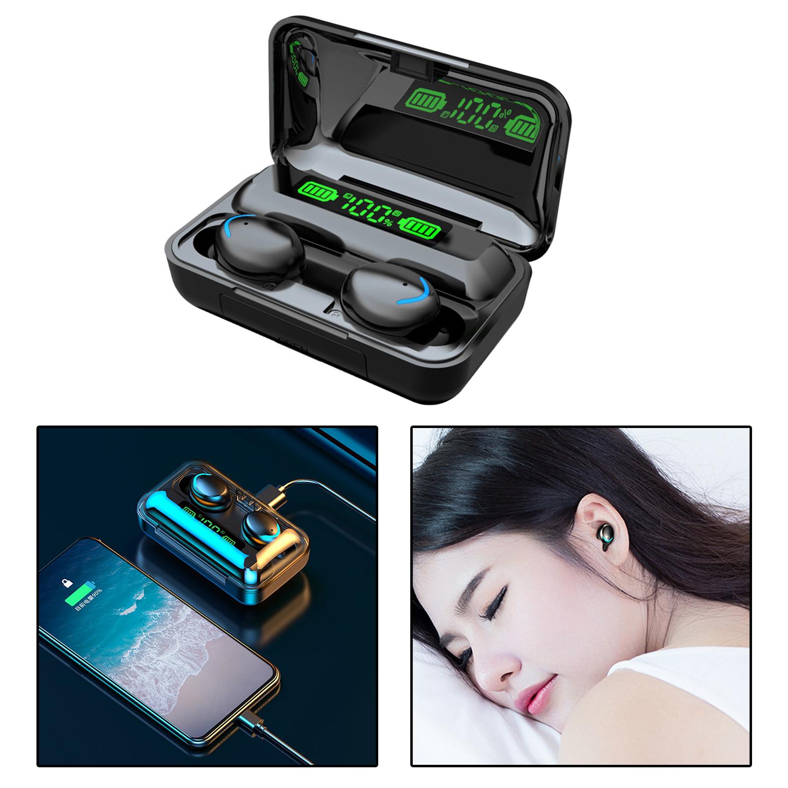 Bluetooth 5.0 Wireless LED Earbuds with Wireless Charging Case Waterproof TWS Stereo Headphones in Ear Built in Mic Headset