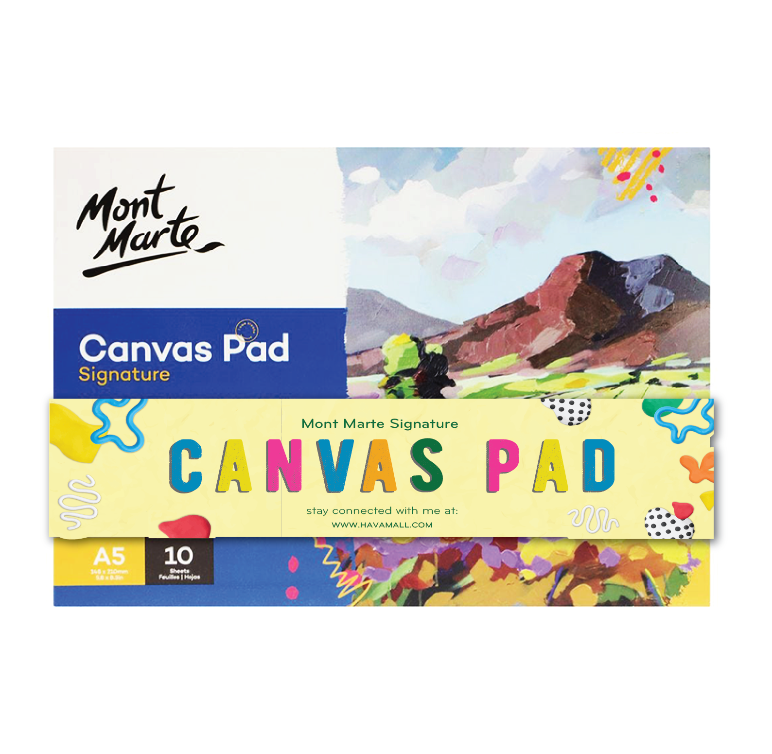 Tập Sổ Canvas Pad Mont Marte 10 Tờ A4 (Bao Bì Ngẫu Nhiên)