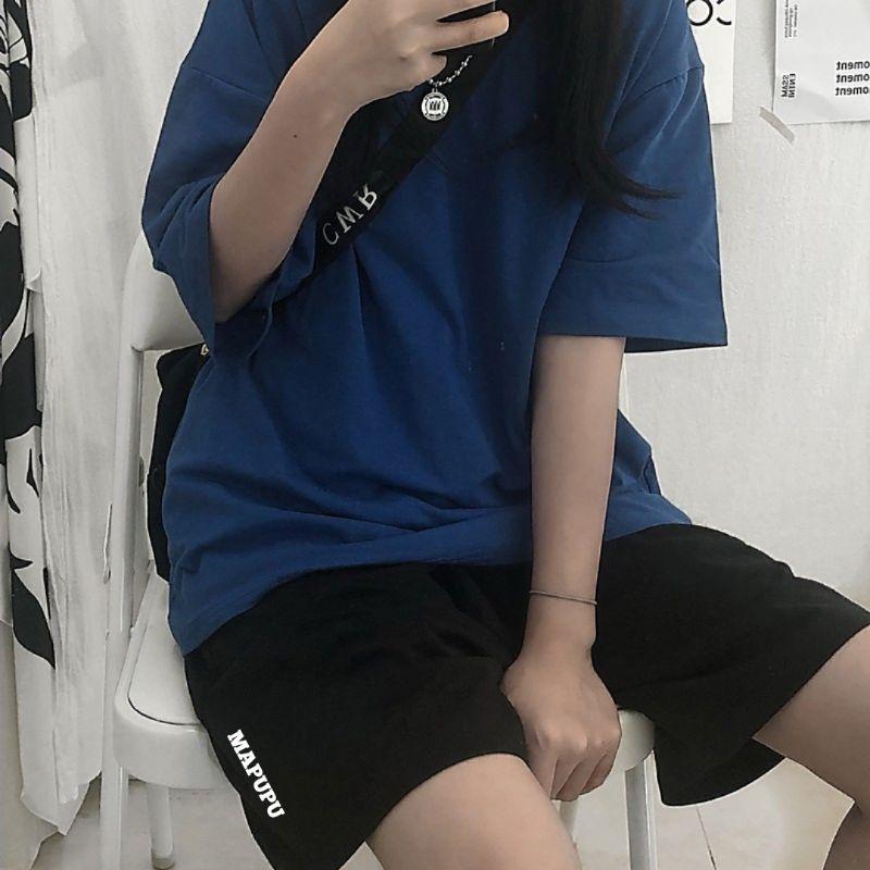 Quần short unisex nữ ống rộng đen có bigsize