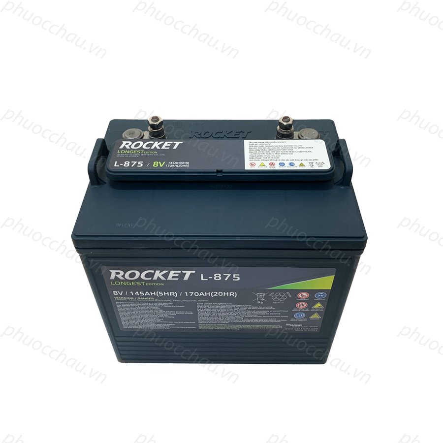 Ắc quy xe golf, ắc quy Rocket L-875 , ắc quy xe điện du lịch