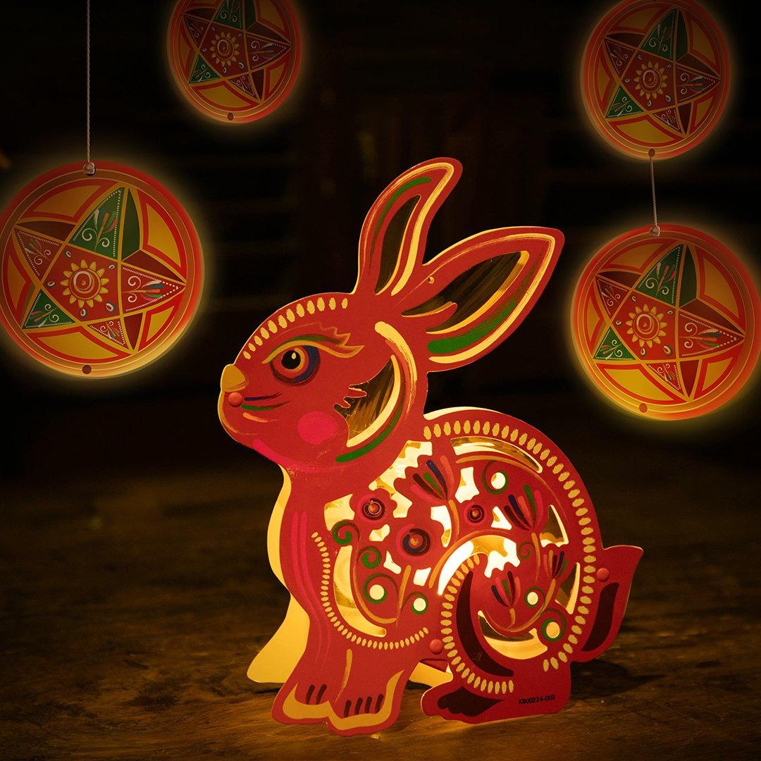 Lồng Đèn Trang Trí - Ký Ức Tuổi Thơ - Hình Thỏ - Happy Kibu KB00124-003