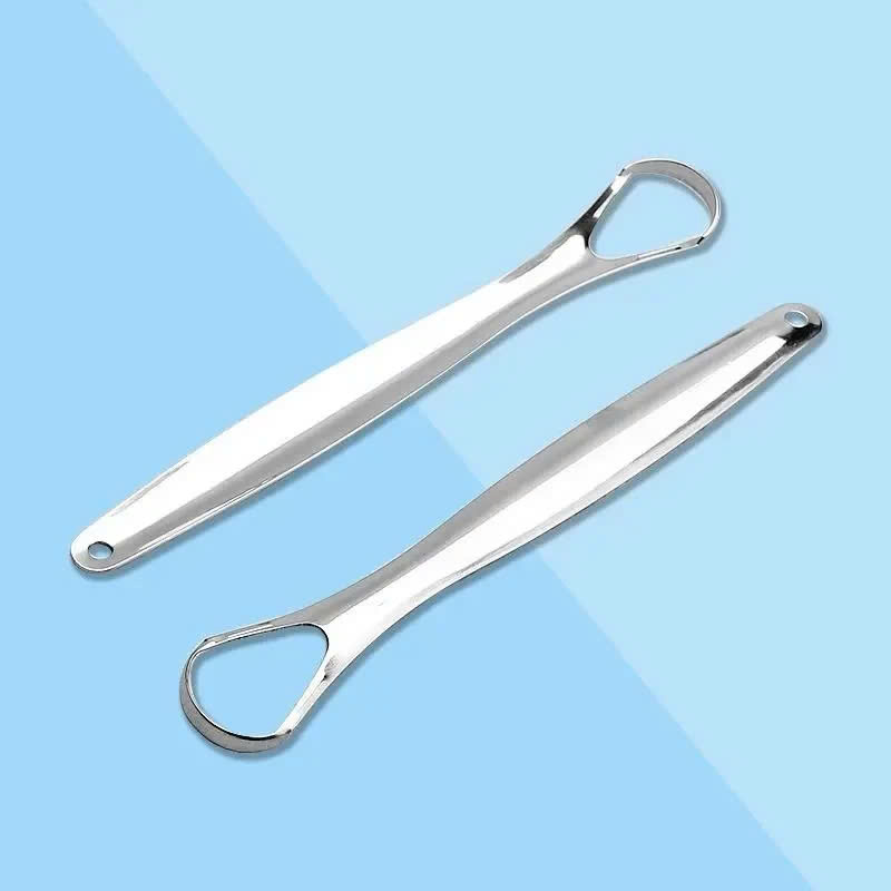 COMBO HỘP 2 Dụng Cụ Cạo Lưỡi Người Lớn Bộ cạo lưỡi bằng inox 304 sáng bóng cao cấp hỗ trợ làm sạch bề mặt lưỡi Cây Nạo Lưỡi Bàn Chải Vệ Sinh