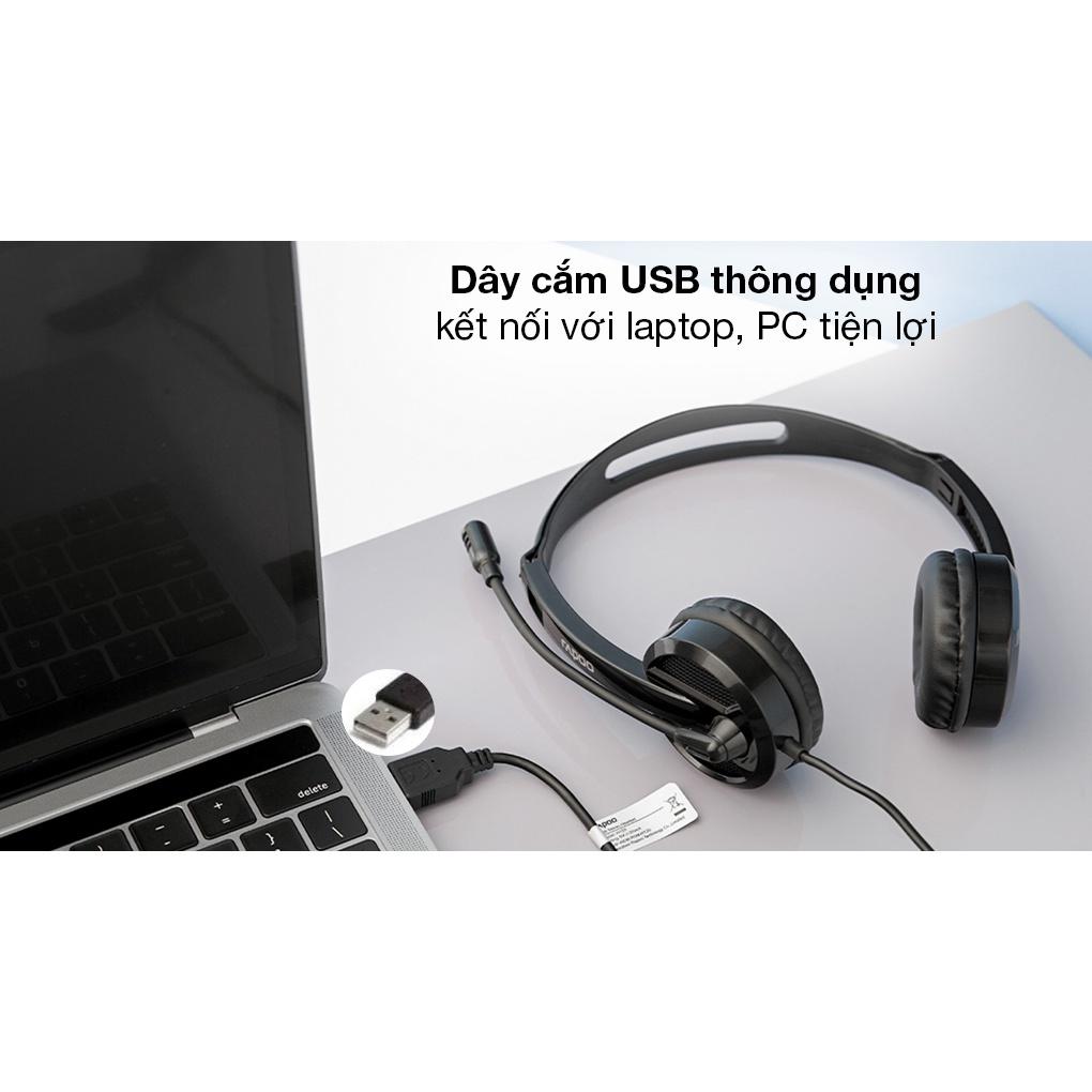 HEADPHONE RAPOO H120 CHÍNH HÃNG. ÂM THANH CỰC HAY.