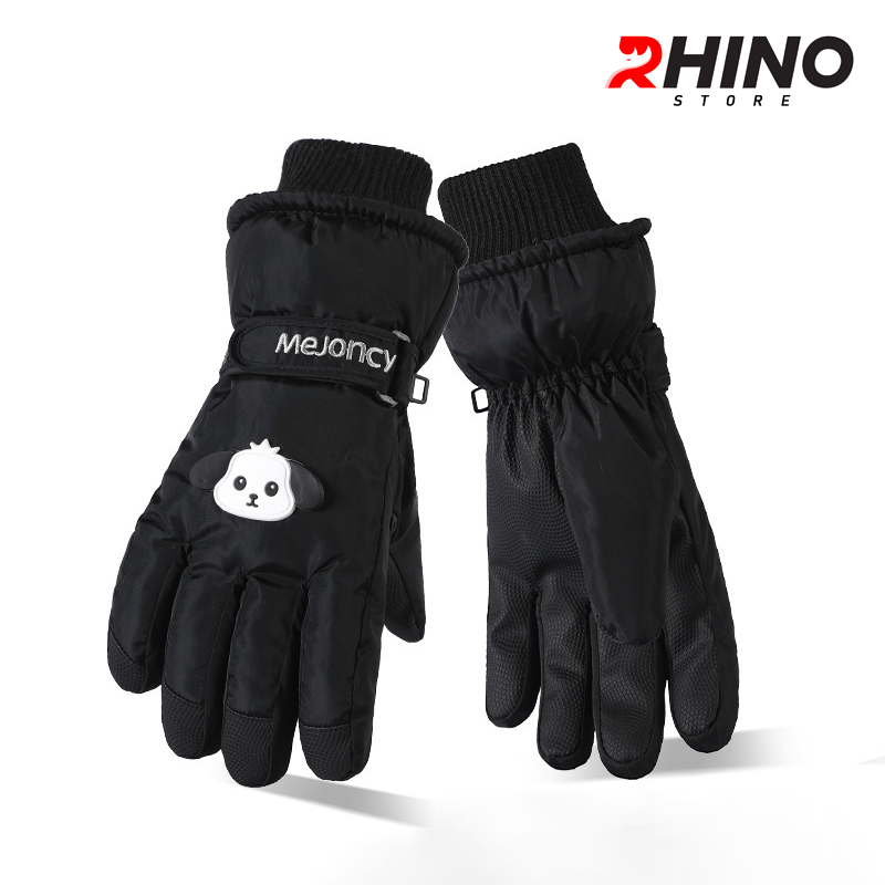 Găng tay, bao tay Nữ mùa đông lót lông cừu Rhino G907 giữ ấm, chống gió logo cute