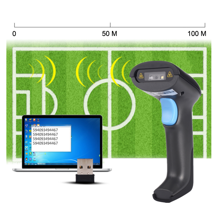 Máy bắn mã vạch không dây YHD 6200DW 2D quét mã vạch Barcode, Qrcode kết nối đầu thu USB không dây dùng trên Máy tính, Laptop
