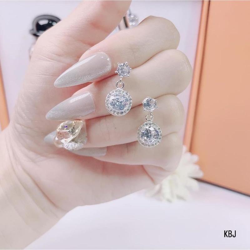 Bông tai nữ siêu xinh, chất liệu bạc ta. Sáng đẹp lung linh- Bạc Nomi