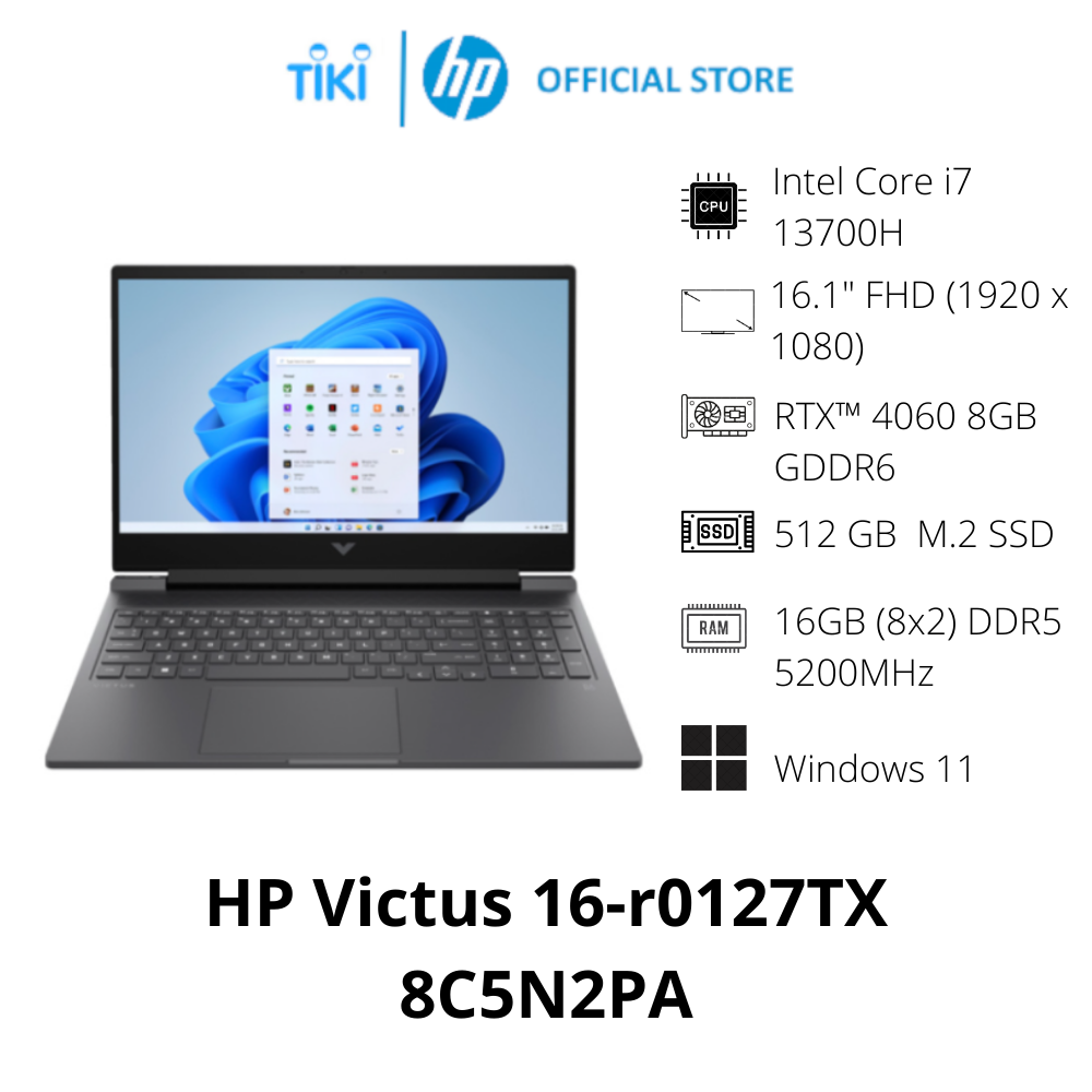 Laptop Gaming HP Victus 16-r0127TX 8C5N2PA - Hàng Chính Hãng