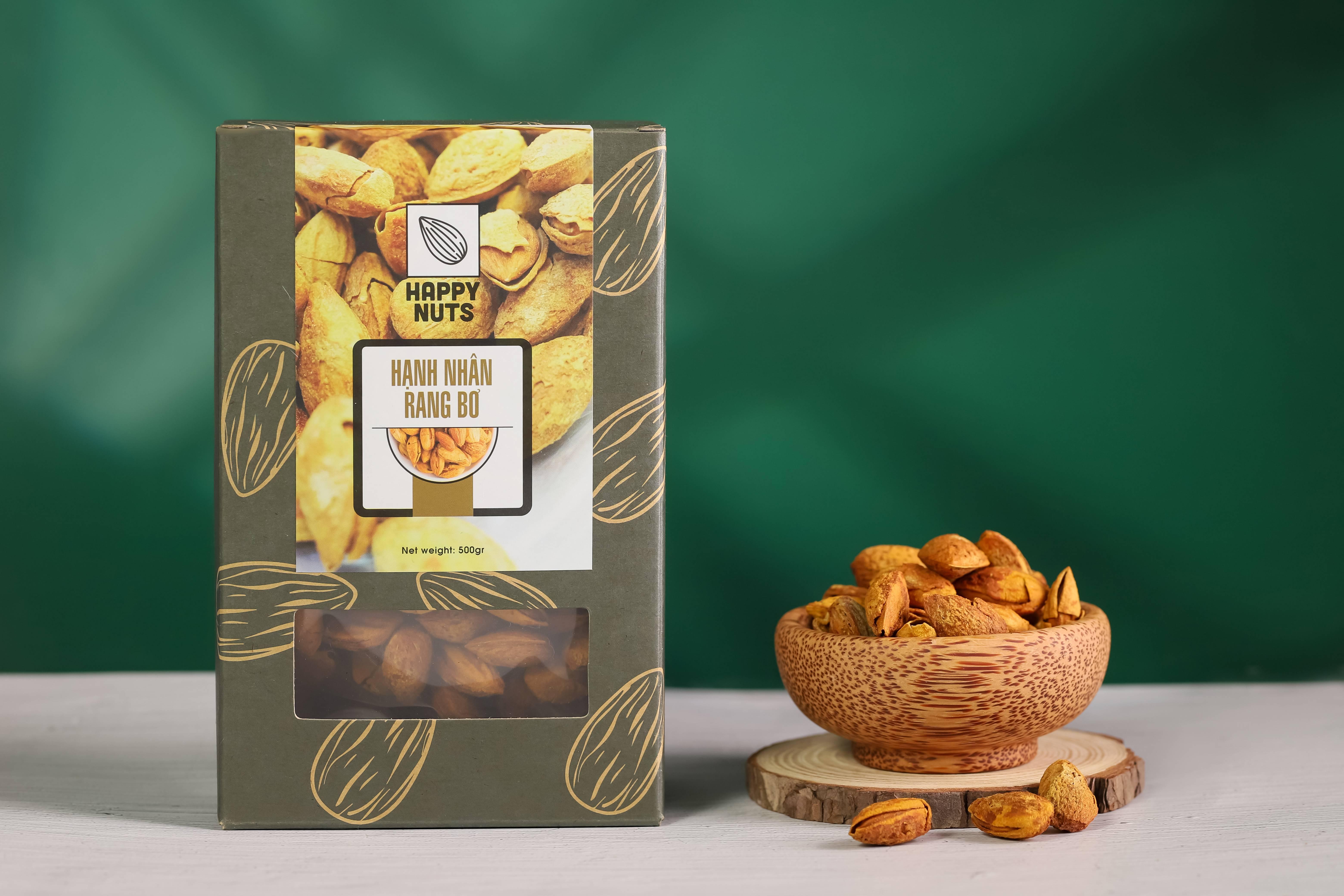 Hạnh nhân rang bơ Happy Nuts 500g