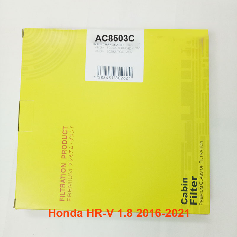 Lọc gió điều hòa cho xe Honda HR-V 1.8 2016, 2017, 2018, 2019, 2020, 2021 80291-TF3-E01 mã AC8503-8