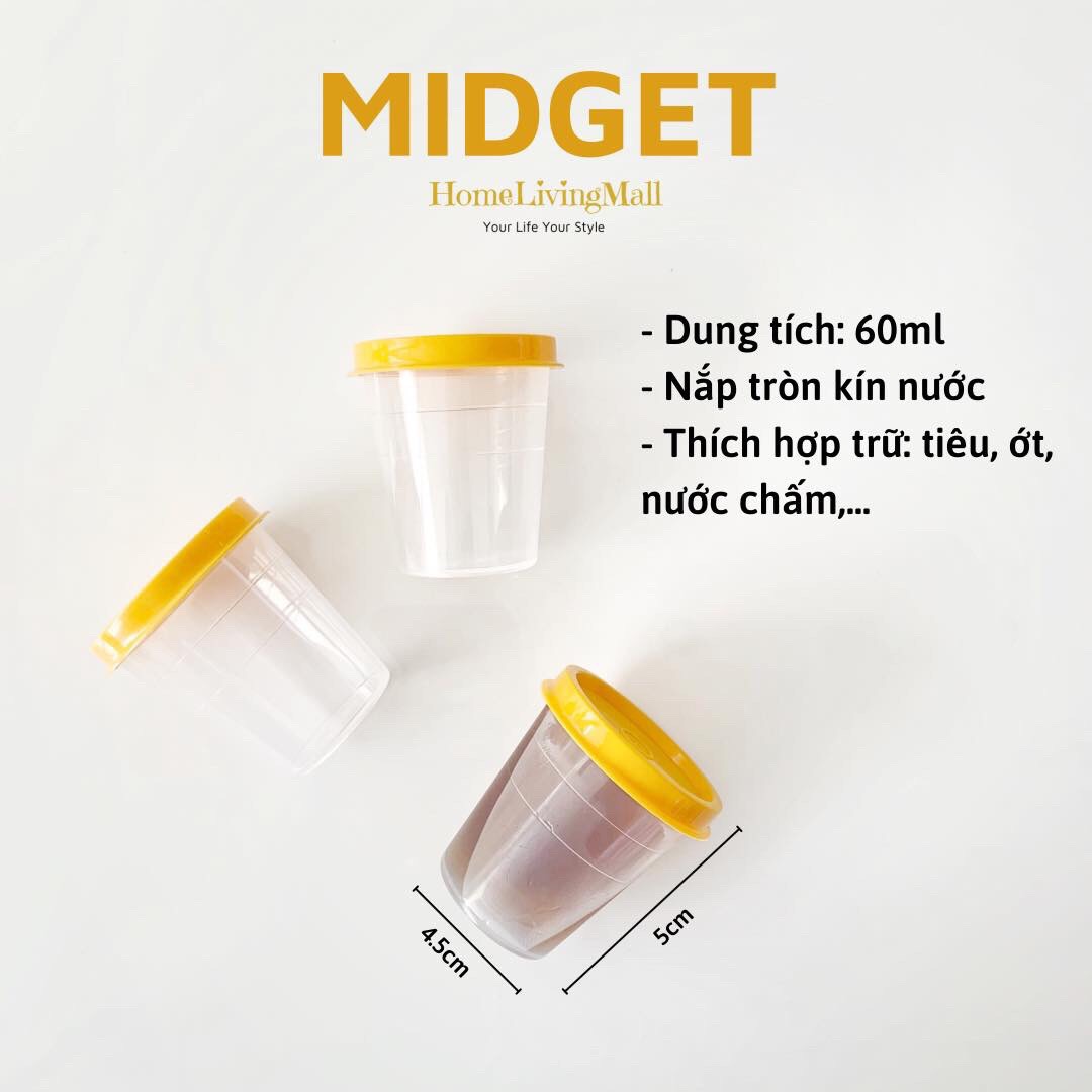 Hộp Midget 60ml Tupperware, Hộp Đựng Thuốc, Mỹ Phẩm, Kẹo, Nước Chấm Hoàn Toàn Kín Nước, Nhựa Nguyên Sinh