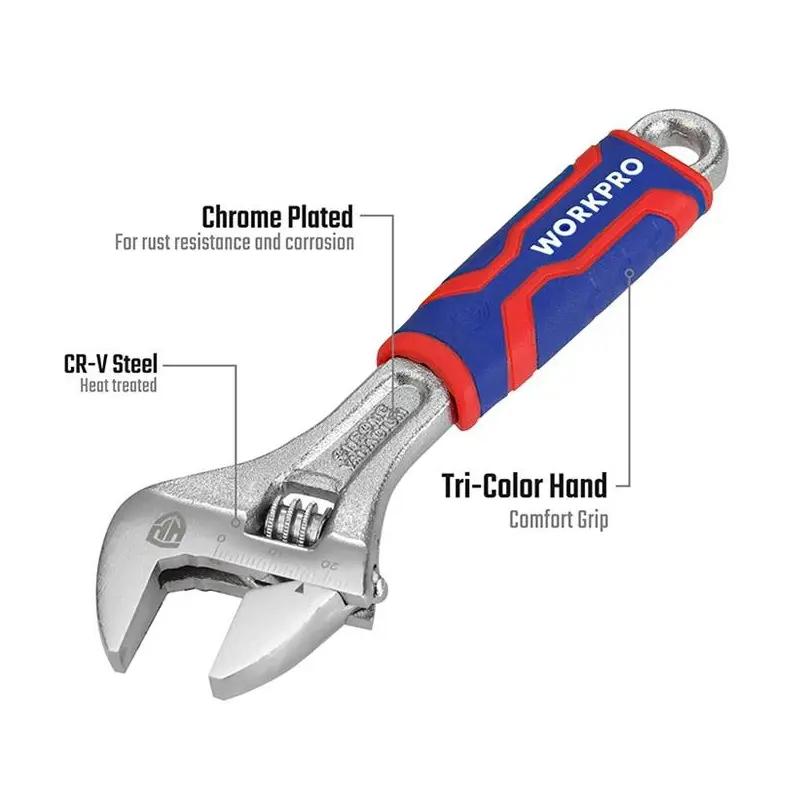 Mỏ lết thép CR-V cán nhựa 6 inch 150mm Workpro WP272010
